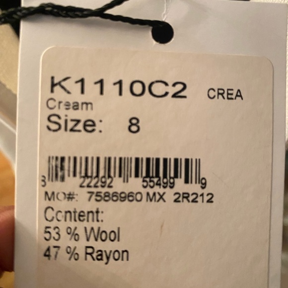 Saint johns size 8, cream wool and rayon sleeveless dress new with tags - Picture 5 of 8